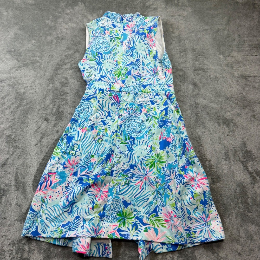 Lilly Pulitzer Size XS Romee Wrap Dress in Blue Lion Around Print - Picture 3 of 8